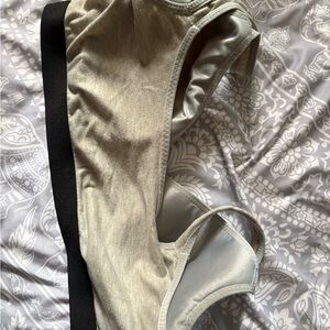 Beige and Black Sports Bra